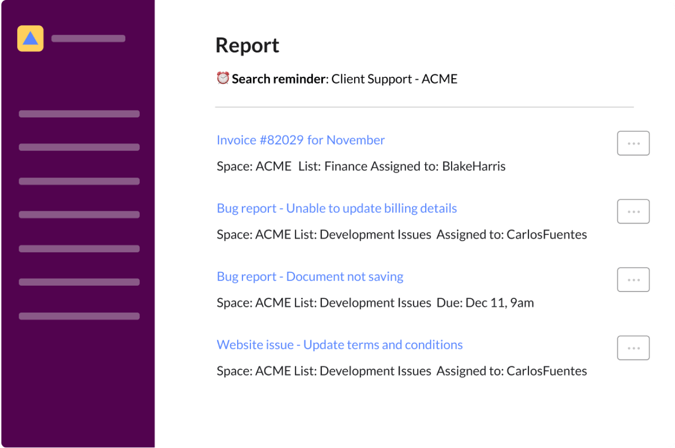 Receive custom reports in Slack